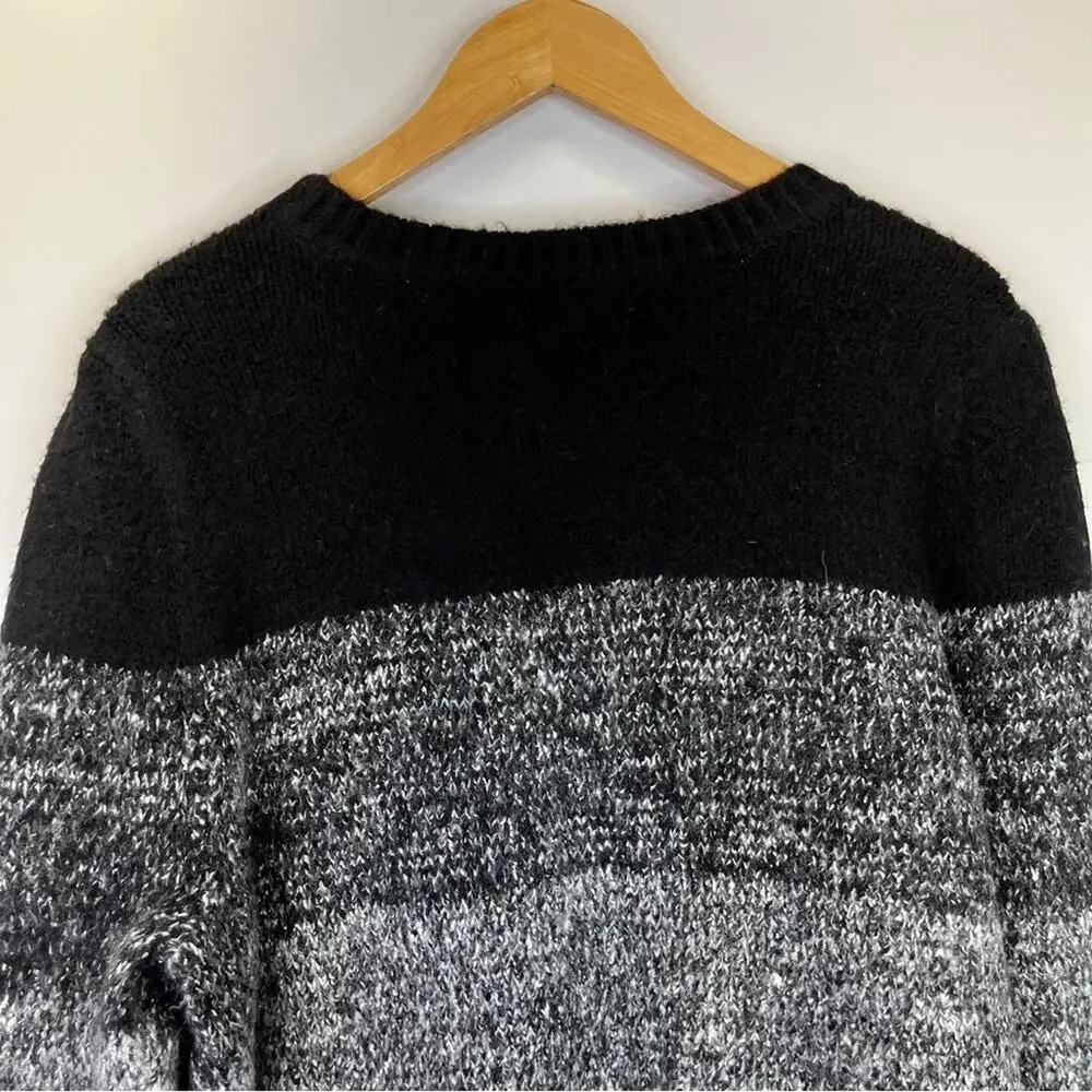 Vince Camuto Mohair Gradation Crew sweater rich black - XL